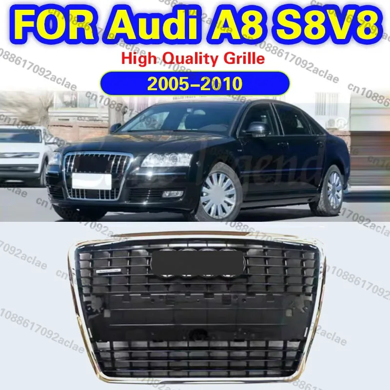 Für Audi A8 2005 - 2010 W12 Modifizierte S8V8/A8D3 W12 Kühlergrill Frontstoßstange Motorkühlergitter Auto-Zubehör Upgrade