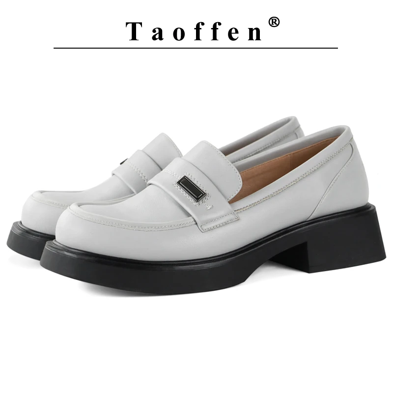 Taoffen Women Fashion Loafers Thic Sole Flats Shoes for Daughter School Shoes Casual Office Dress Shoes Comfortable 2023 Trend