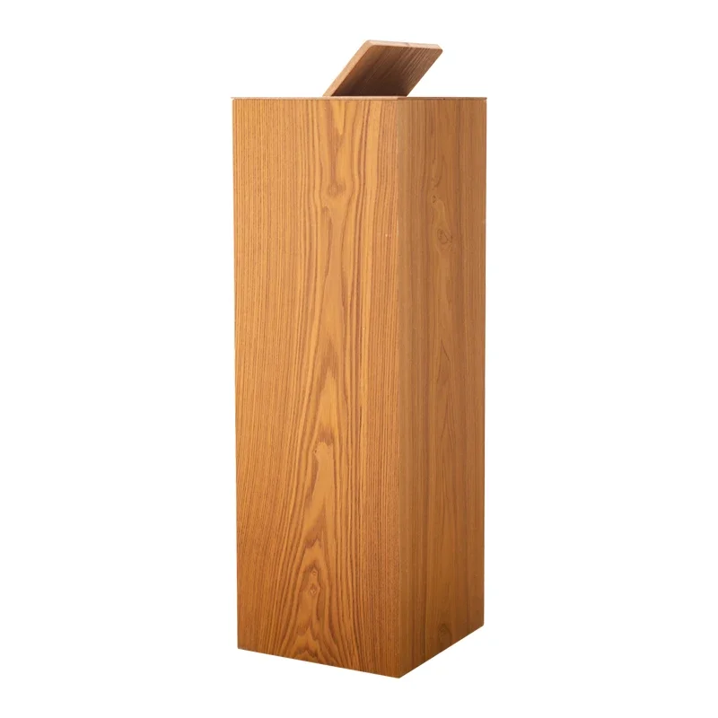 Japanese wood sorting trash can wood grain office hotel hotel rooms paper basket household