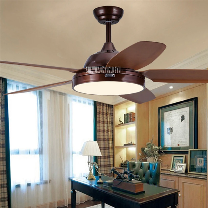 Ventilador LED de 52 pulgadas con luces, ventilador de techo minimalista para comedor, sala de estar, con Control remoto, 52SW-5005