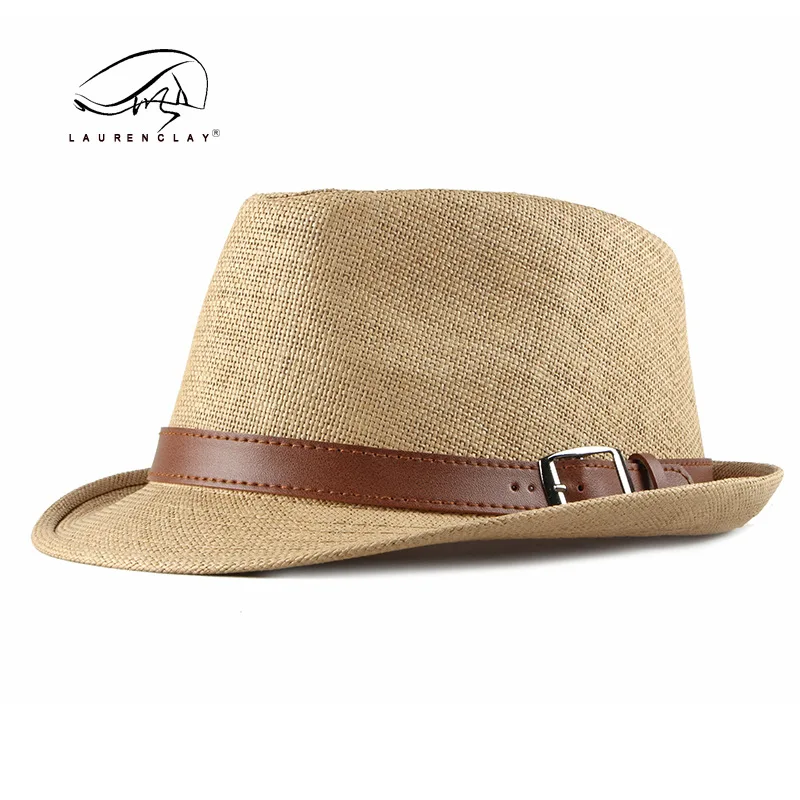 

Summer Straw Hat Men's Trendy Small Stylish Top Hat Women's Sun Protection Sun Hat British Retro Gentleman Fedora Hat