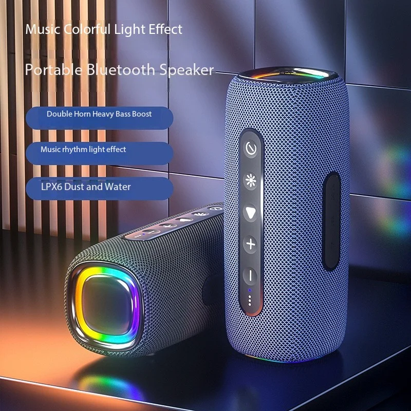 

Audience Wireless Bluetooth Speaker Outdoor Waterproof Sound Column Portable Subwoofer with RGB Light Sound System Caixa De Som