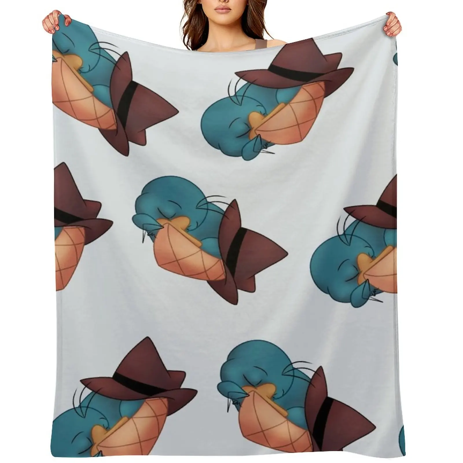 

Sleeping Perry the Platypus Throw Blanket Comforter Plaid Luxury Throw for babies Blankets