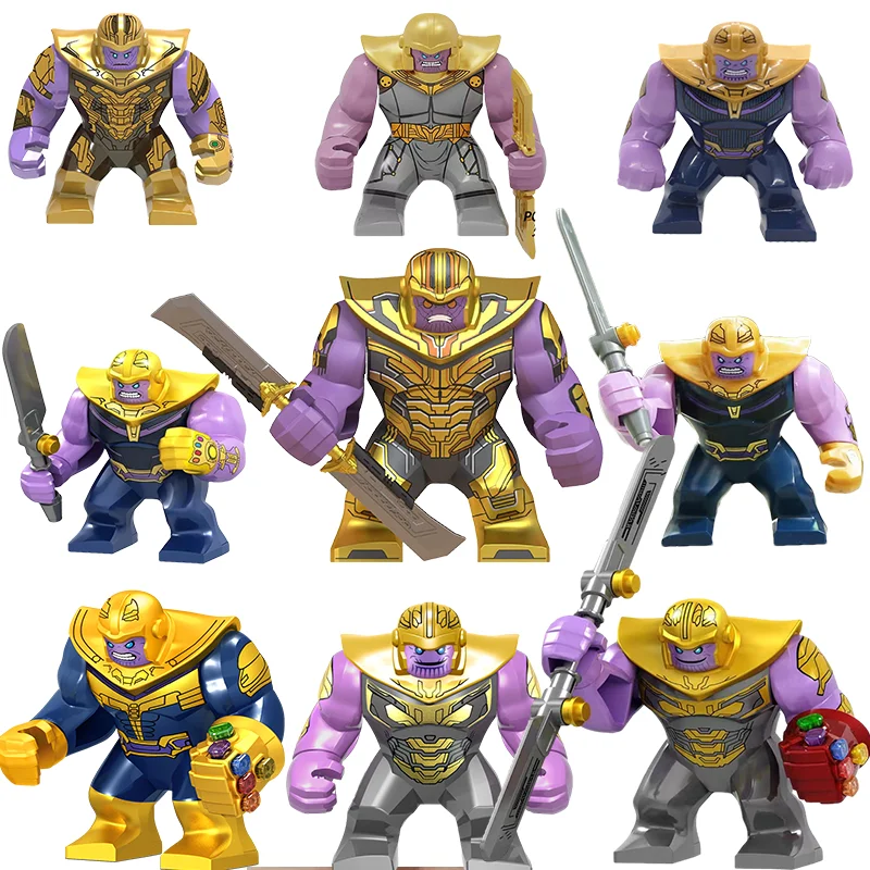 Superhero 3D mini building block Thanos doll, Marvel movie anime character, model assembled building block children's toy gift