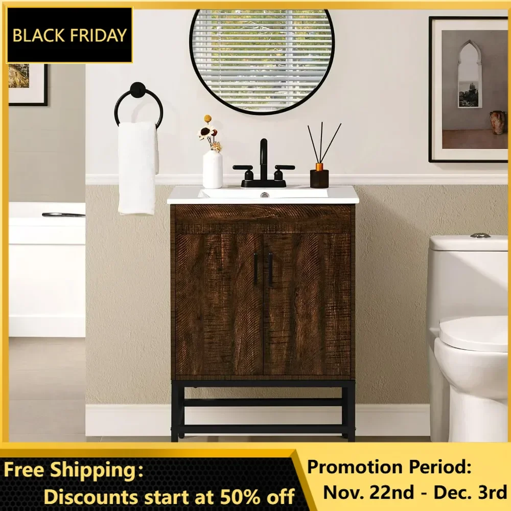 bathroom organizers, Bathroom Vanity with Sink, Vintage Bathroom Sink Cabinet with Doors,  Vanities Cabinet with Sink Combo Set 