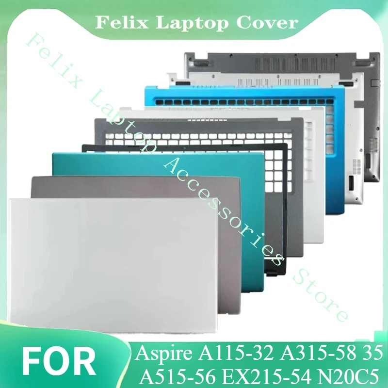 

For Aspire A115-32 A315-58 35 A515-56 EX215-54 N20C5 New LCD Back Cover/Front Bezel/Palm Rest/Bottom Cover/Plastic Model