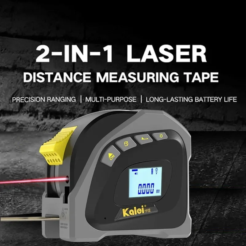 デジタル格納式ロールコード距離計、レーザー巻尺、距離計、木工、測定ツール、5m、40m