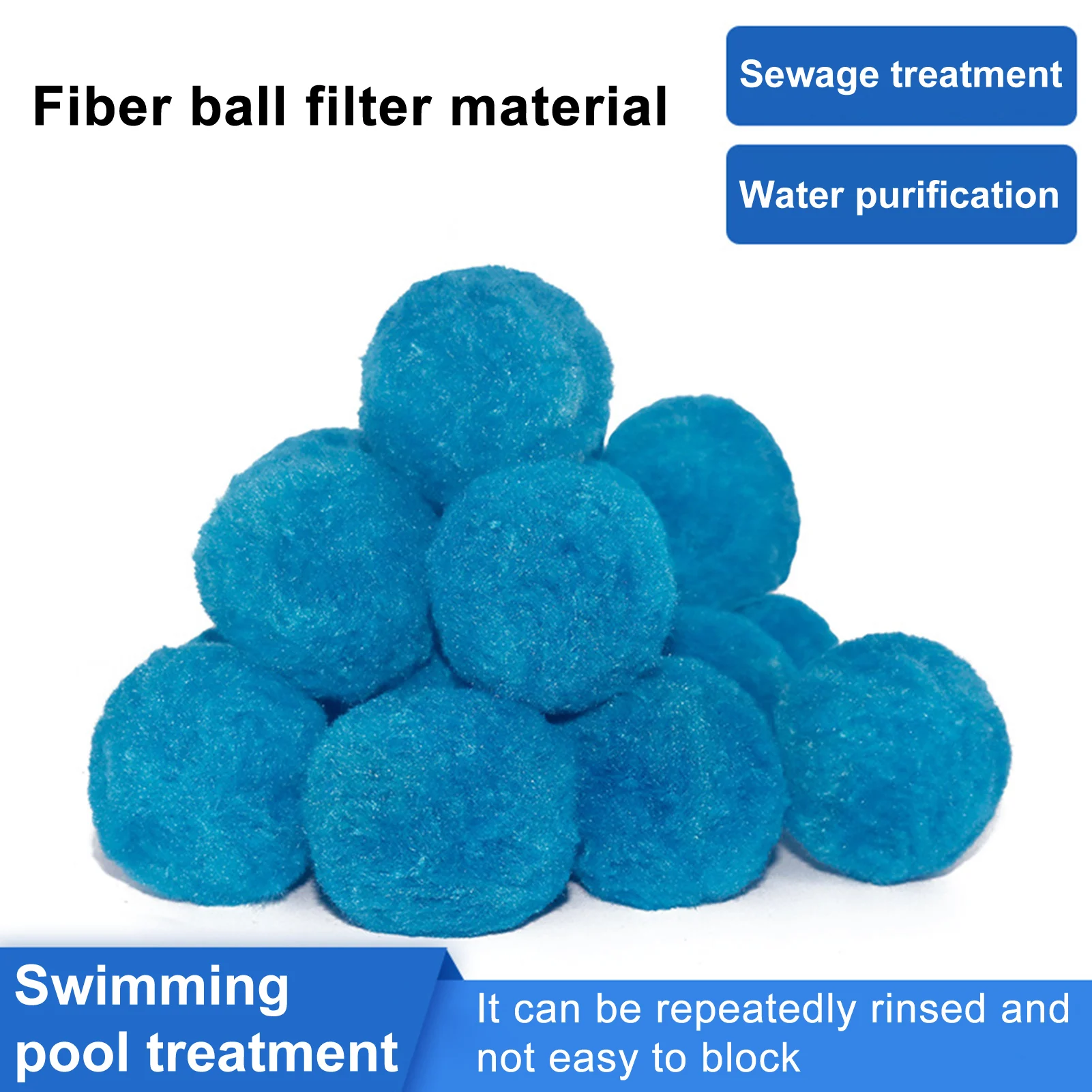 Hot Tub Filter Ball 1 Bag Durable Reliable Fiber  Swimming Pool SPA Hot Tub Filter Sand Alternative Household Supplies