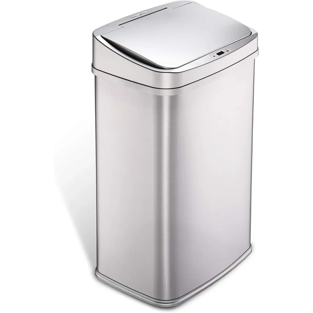 

Trash Can Original Touchless Automatic Motion Sensor Trash Can , 13 Gal Silver Trim High Quality Materials Ease and Convenient