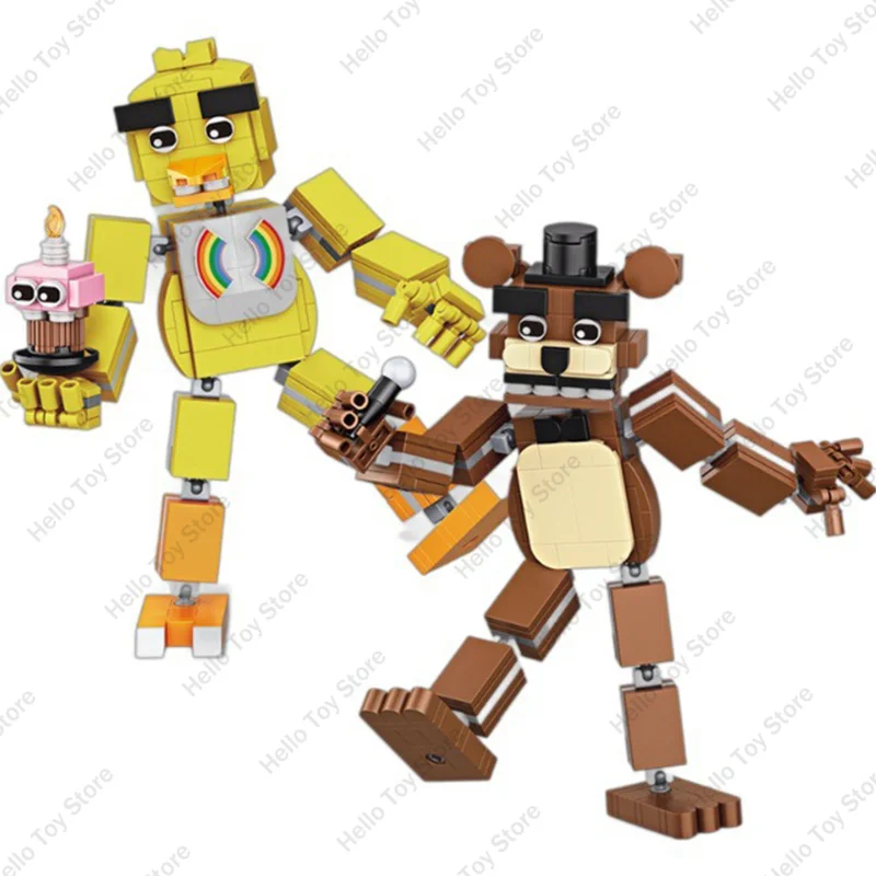 Конструктор FNAF Five Nights Nightmare Chica Foxy Golden Bonnie