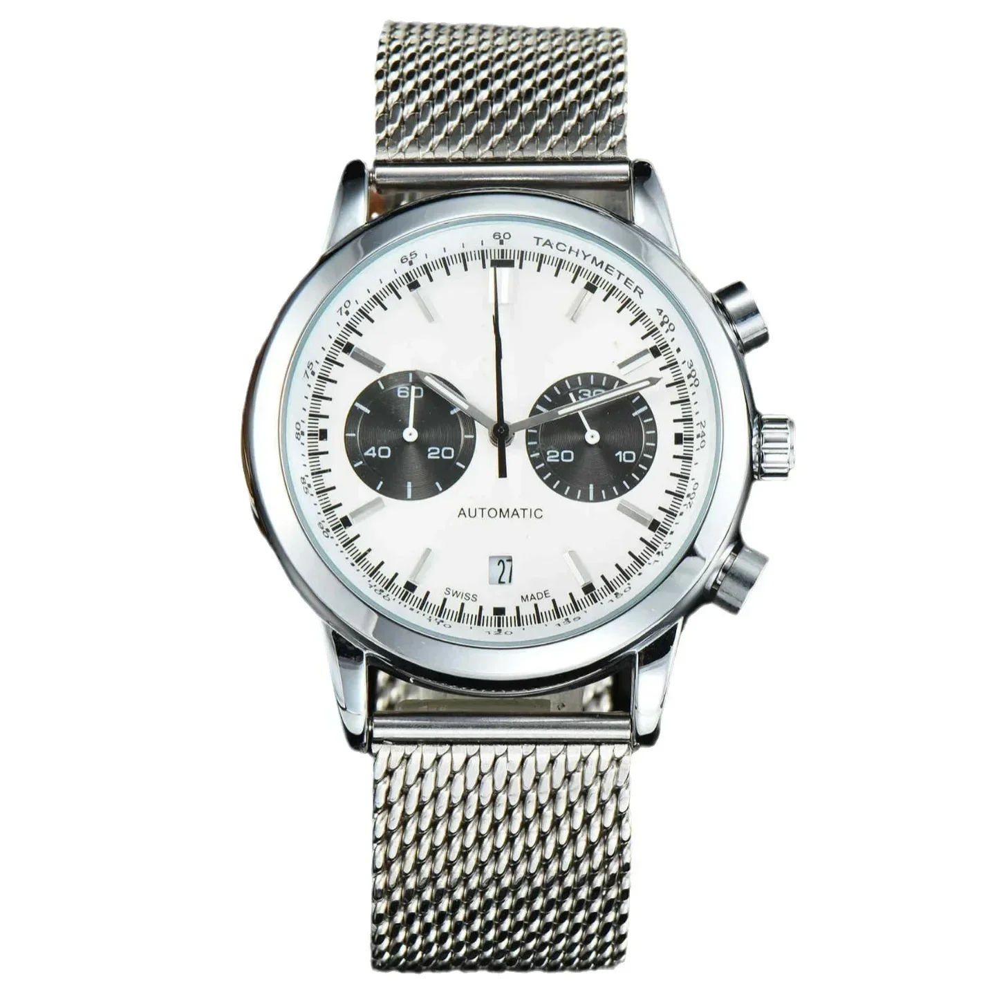 ​2025 New American Classic Retro Watch, Calendar Display, 10ATM Waterproof, Luminous Leather Strap, Stainless Steel Case,