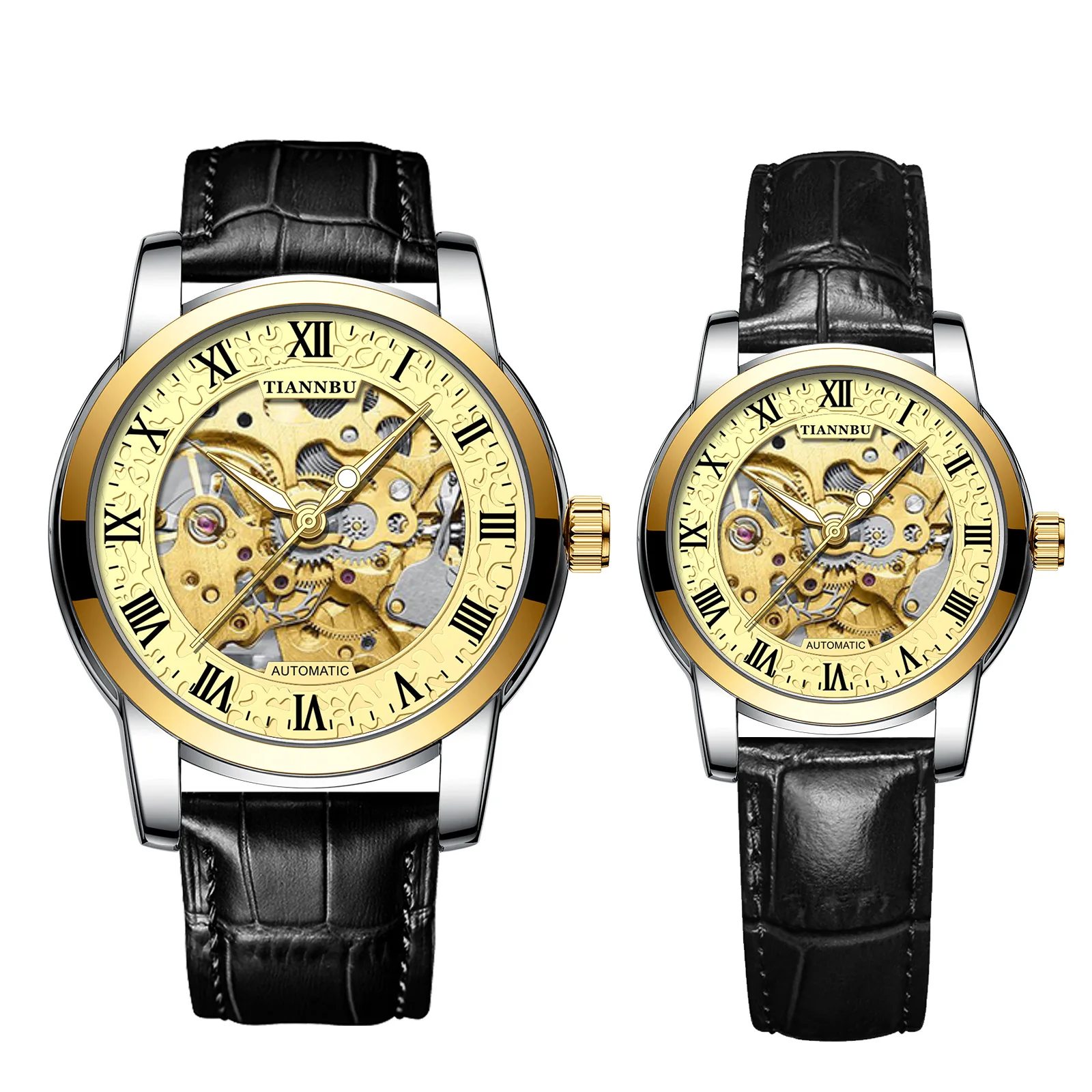 

2026 Trendy Glowing Skeleton Auto Couple - Daily Mechanical Set for Him & Her