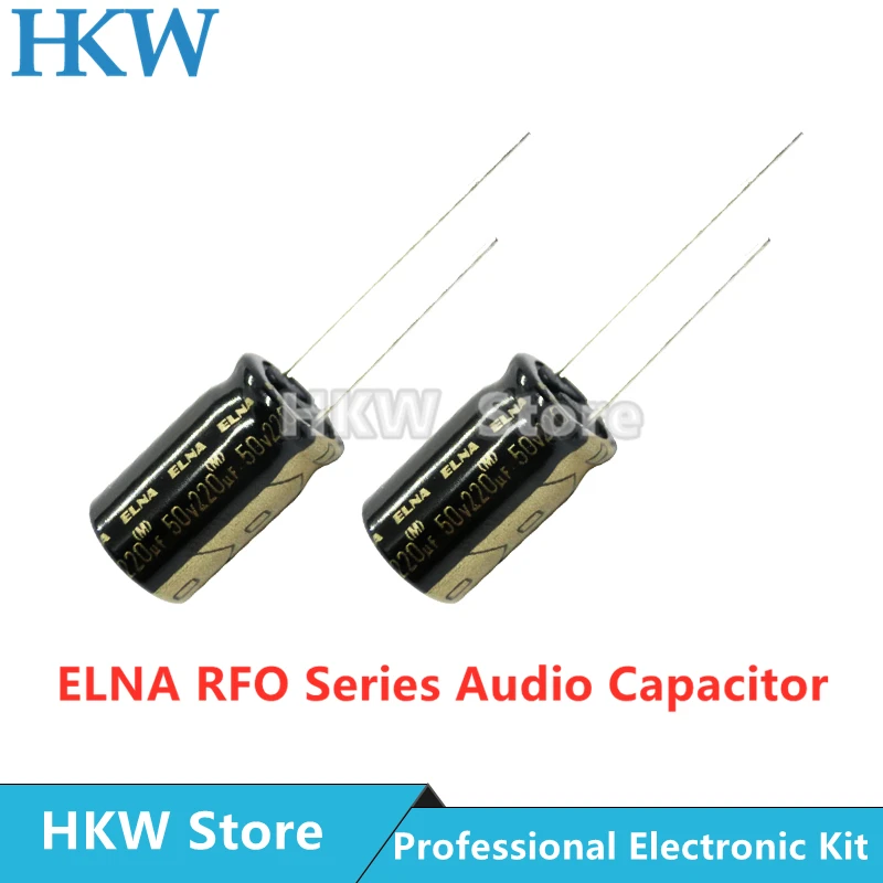 10pcs ELNA RFO Series HiFi Audio Capacitor 25V 35V 50V 100uF 220uF 100UF50V 220UF35V 220UF50V 100UF25V 220UF25V Original