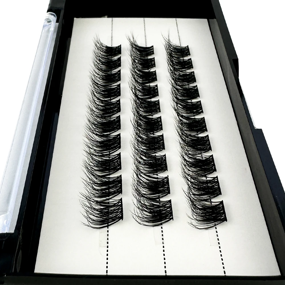 NEUE 5D Flauschige Nerzwimpern 3 Reihen Natürliche Wimpernverlängerung 3D Russische Einzelwimpern-Cluster Make-up-Tools Wimpern Cilia – Detail 21