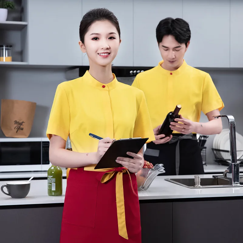 Waiter Workwear Catering Women's Hotel Western Restaurant Milk Tea Cake Shop Staff Suit Men's Spring and Summer Clothing