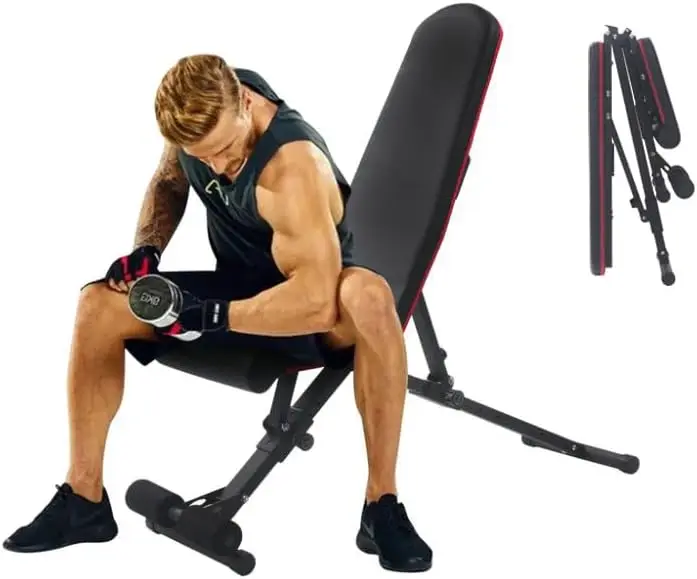 

Weight Bench Space-Saving Foldable Workout Bench 800LBS Load Capacity Adjustable Multi-Purpose Bench Press for Home Gym Dumbbell