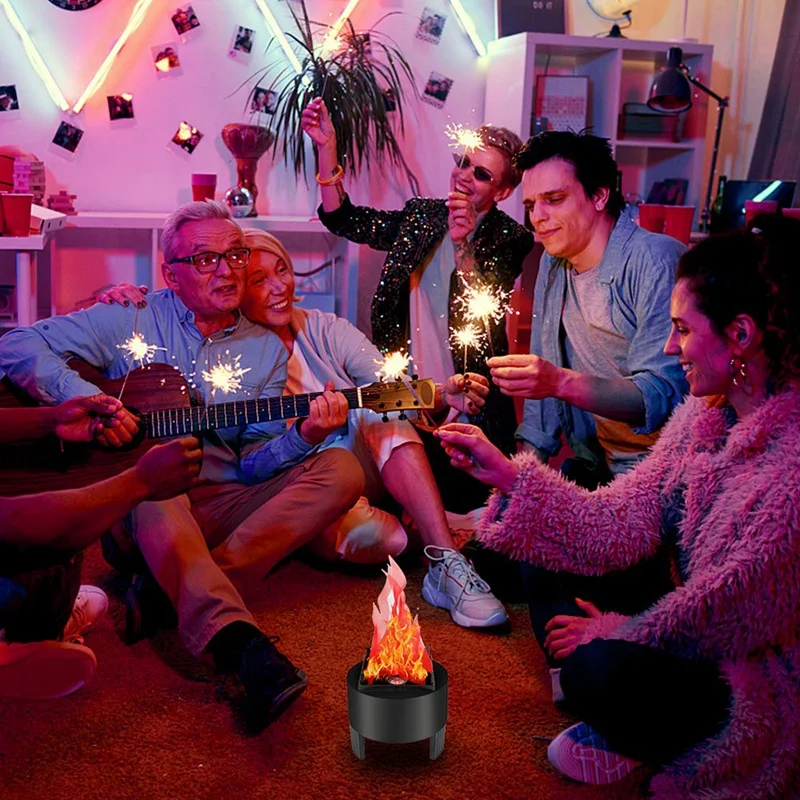 Imagem -03 - Led Fire Flame Effect Light Flicker Elétrico Artificial Lâmpada de Fogueira Decoração de Festa Bar Stage Home us Plug