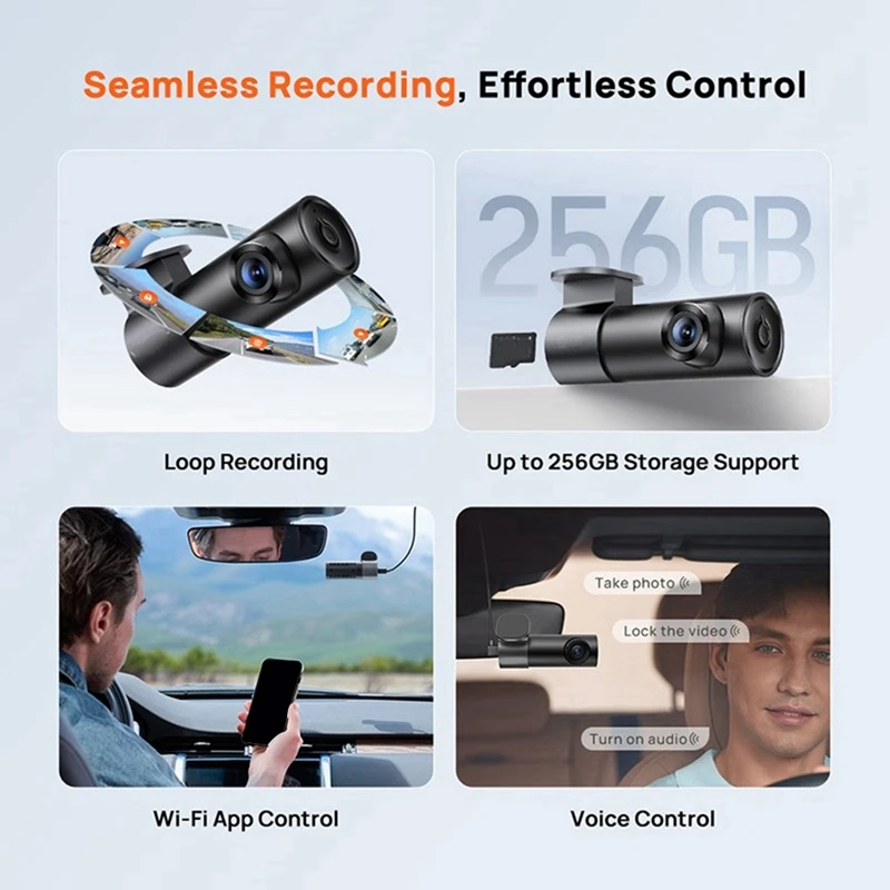 Super Sale 70mai M310Pro Intelligent Dash Cam 24-Hour Parking Monitoring Mode & Night Vision with 360° Rotation