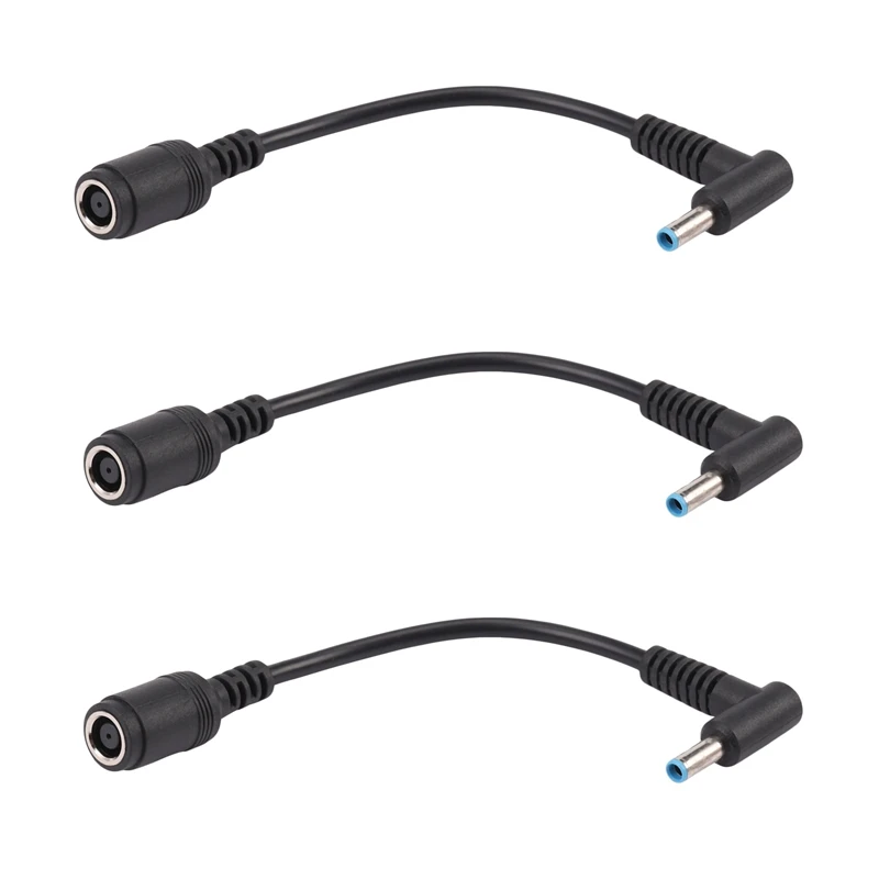Alimentatore adattatore 7.4 x5.0mm a 4.5 x3.0mm convertitore connettore punta per HP Stream Spectre Pavilion Envy Elitebook (confezione da 3)