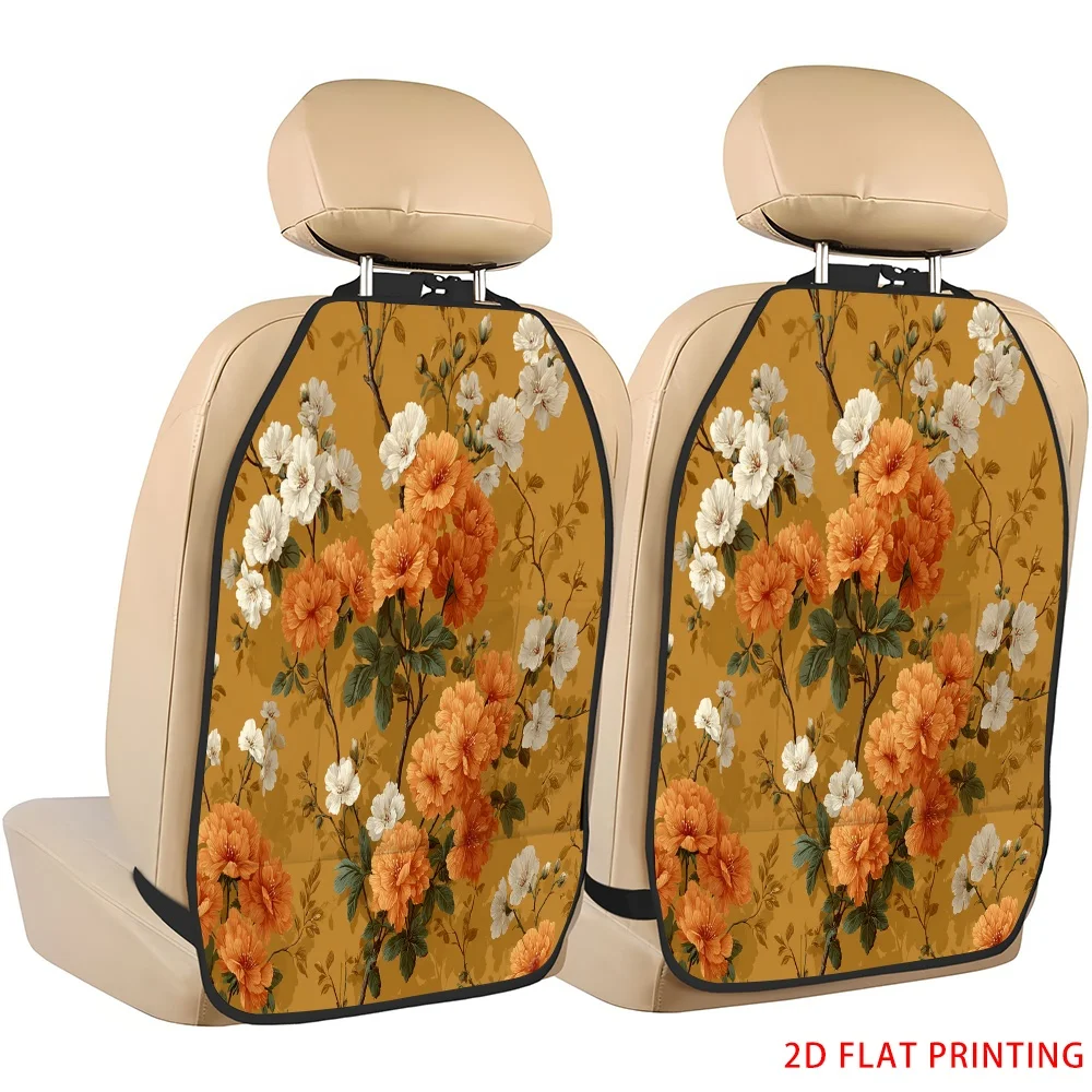 2D Plane Printing 2pcs Backseat Protector Seat Covers Individuation Decoration Animal Friends Pattern Applies To Various Models