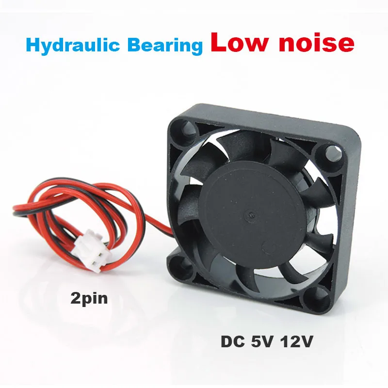 2pin 4010 Fan DC 5v 12v Silent low noise Brushless Cooling Fan 3D Printer Part 40mm 4cm hydraulic Bearing Axial 40mmx40mmx10mm L