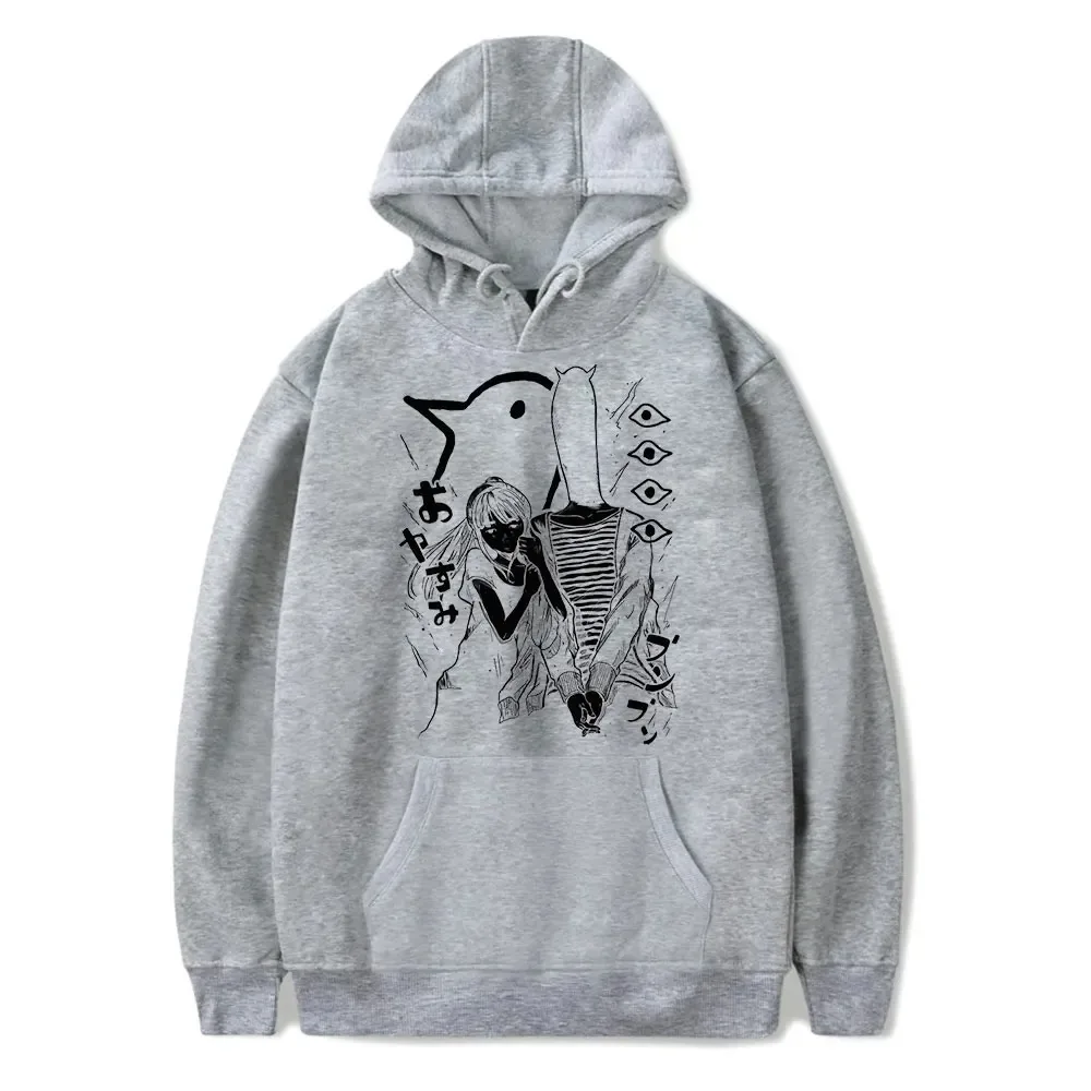 Oyasumi-Goodnight Punpun Hoodie für Homens und Mulheres, Manga-Kompressida, Pulôver Fashion 2024