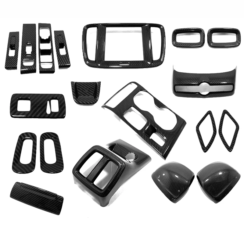 Voor Volvo XC40 2019 2020 2021 2022 Koolstofvezel Auto Accessoires Venster Swtich Cover Versnellingspook Panel Cover Luchtuitlaat Cover Lhd