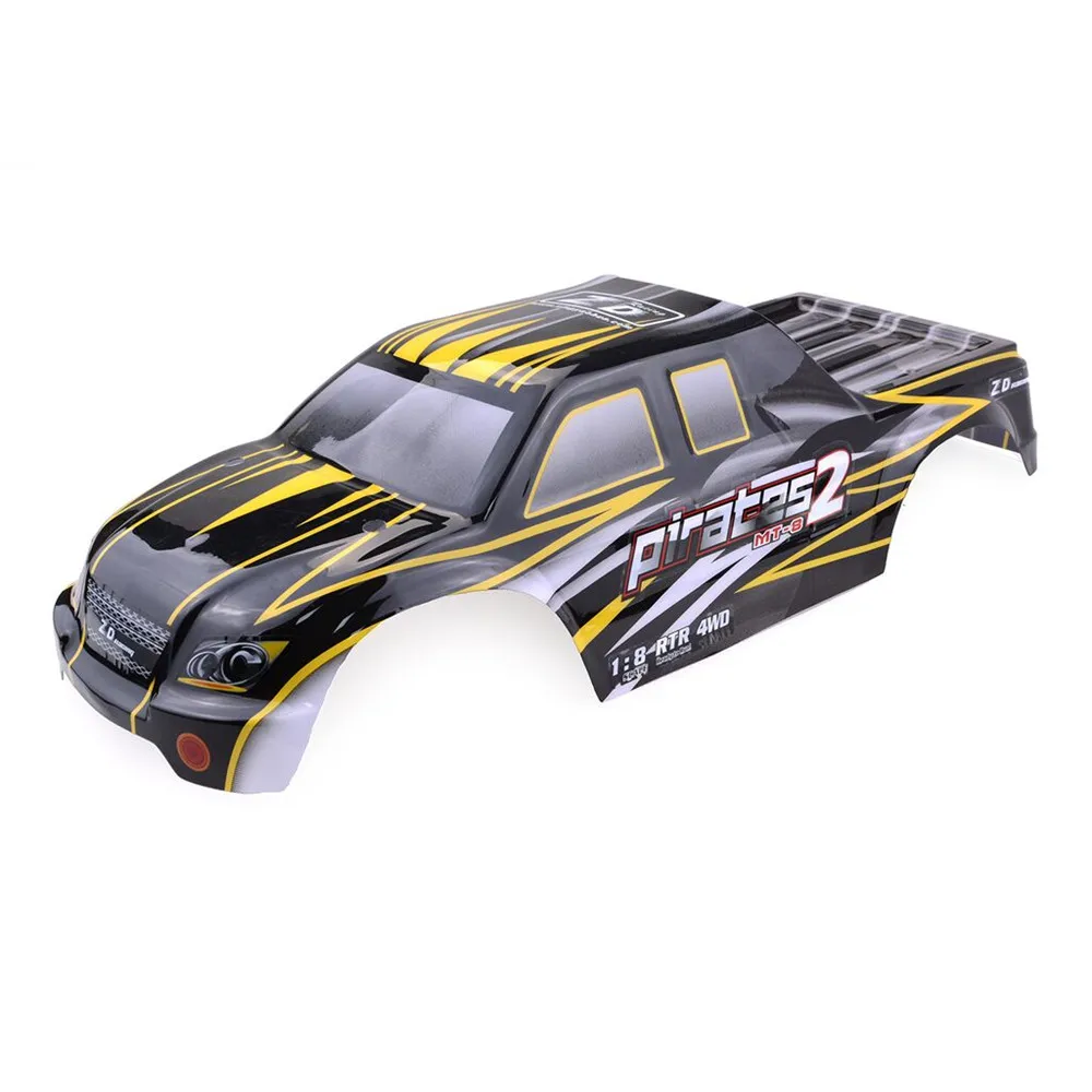 Für zd racing 2,4 1/8g 4wd bürstenloses rc auto graues color body shell ersatzteile