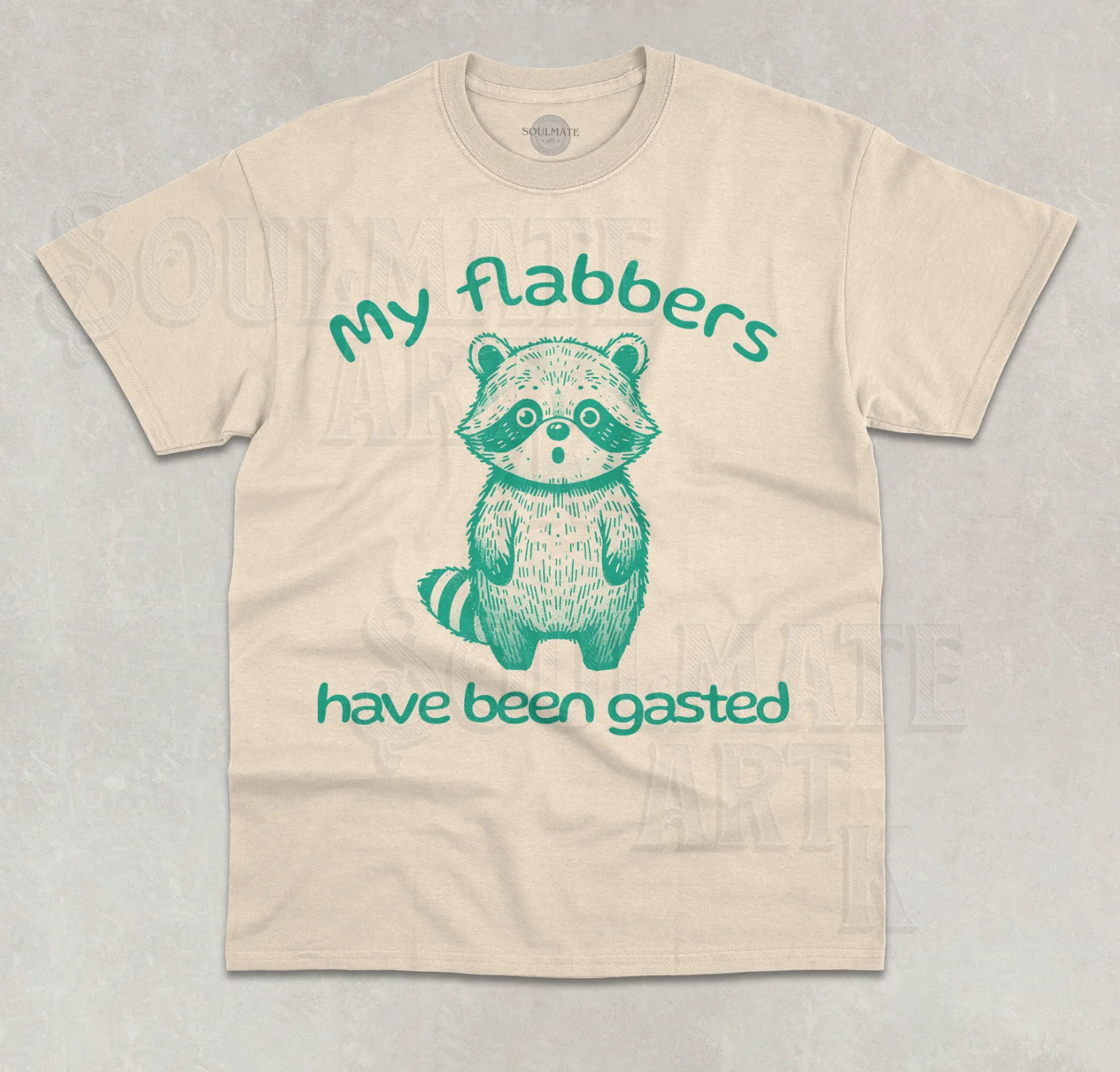 My Flabbers Have Been Gasted T-Shirt Funny Meme Raccoon Unisex Graphic Shirt