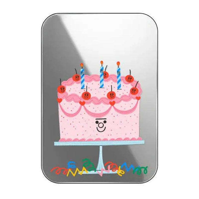 Creative Birthday Cake Fruit Magnetic Phone Stand Card Holder for IPhone 13 14 15 16 17 Pro Max Case