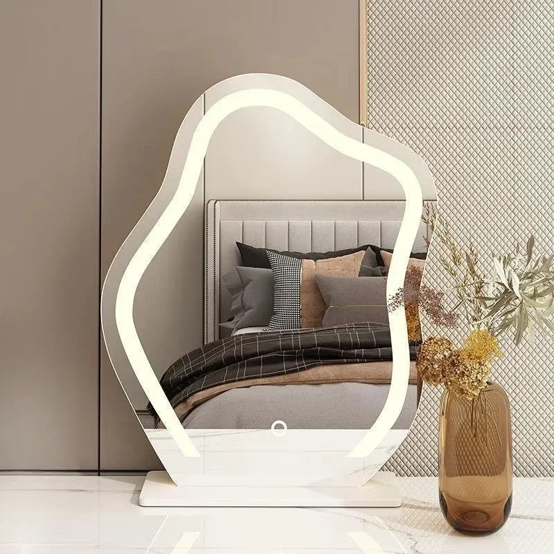 Makeup Mirror with Light Emitting Diode Light Three-color Smart Touch Screen Mirror Desktop