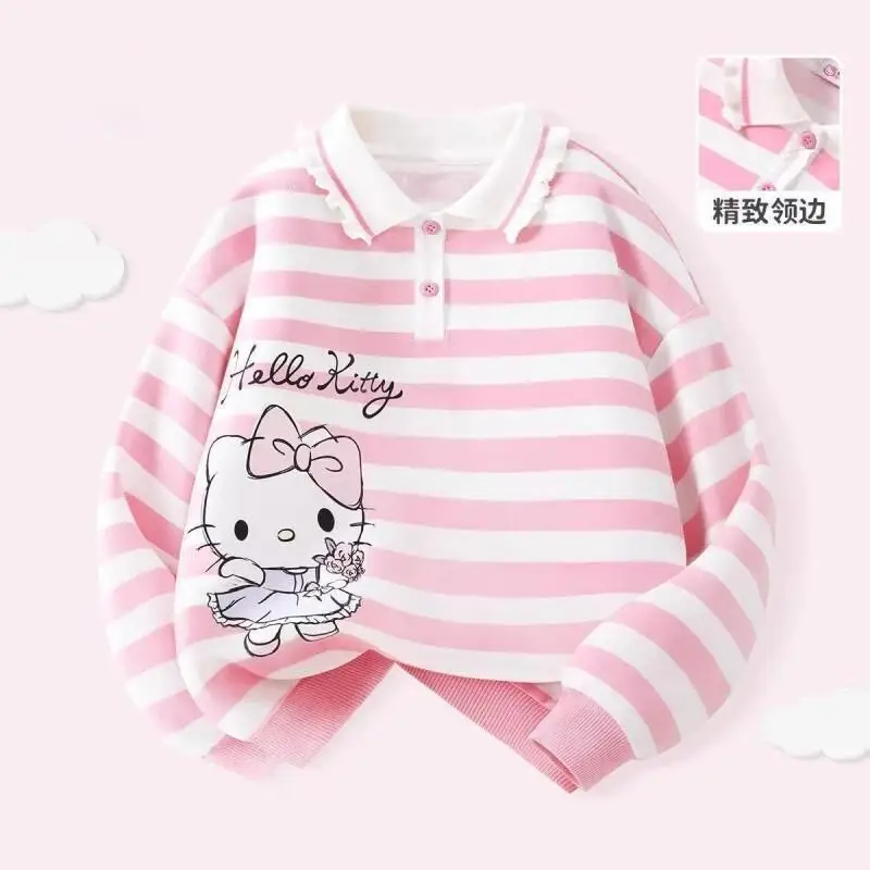 

Kawaii Y2k модная детская одежда в стиле аниме Sanrio, топы Hello Kitty, стеганые куртки для мальчиков, зимнее пальто для девочек, 2024, детская одежда