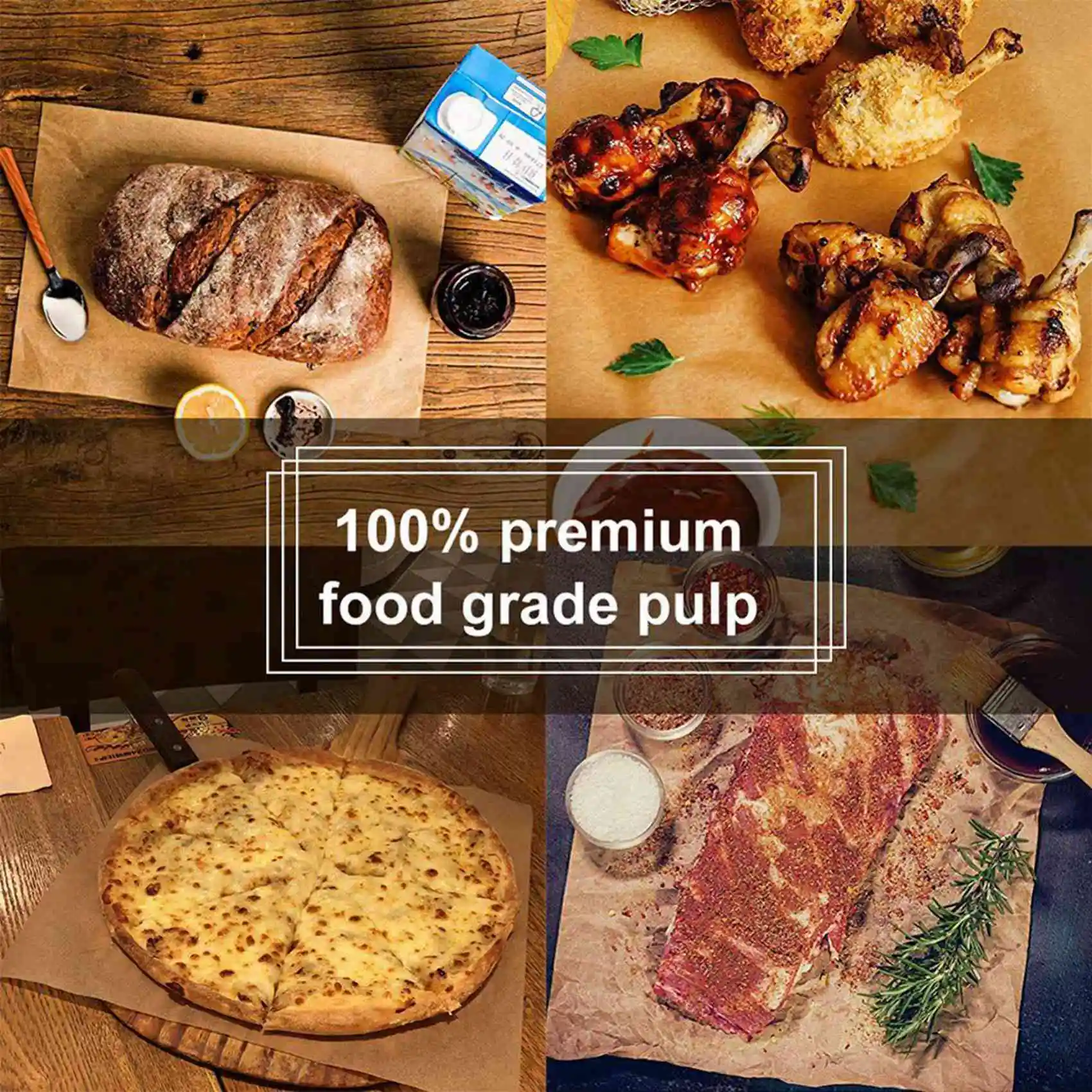 IALJ-300Pcs Unbleached Parchment Paper, Precut Baking Liners Sheets Paper,Non-Stick, Water Proof, Oil Proof, Heat Resistant