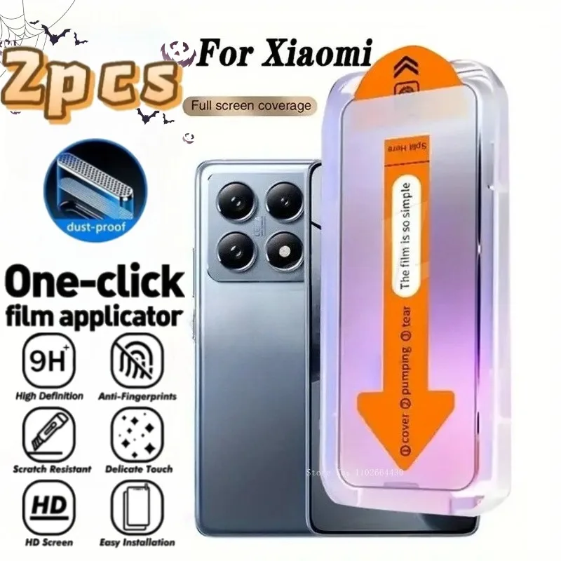 

2Pcs Screen Protector for Xiaomi 14 Ultra 15 13 Pro 14 Pro Tempered Glass Auto Matic Installer Tool for Xiaomi 15 13 14 12 Lite