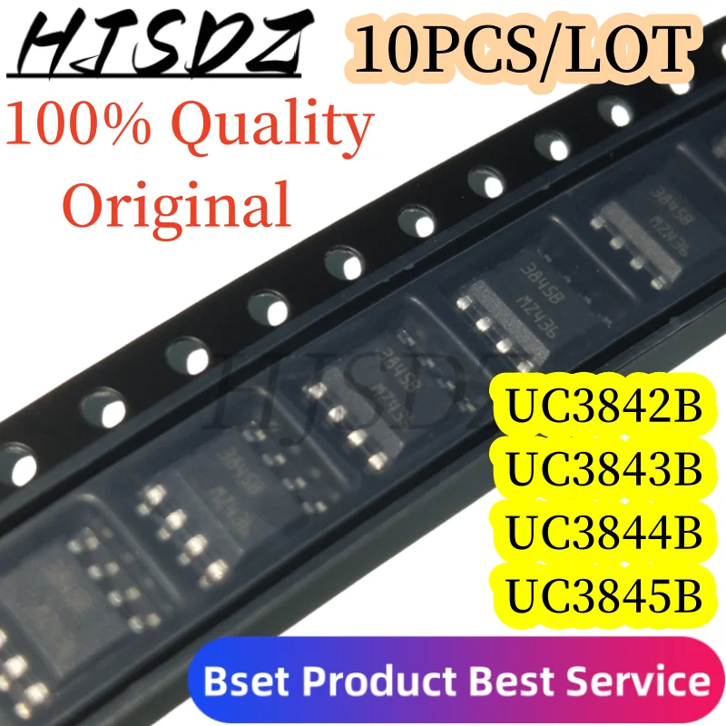 10PCS/LOT 100% Quality Original  UC3842B UC3843B UC3844B UC3845B SOP8 UC3842 UC3843 UC3845 SMD IC Chipset