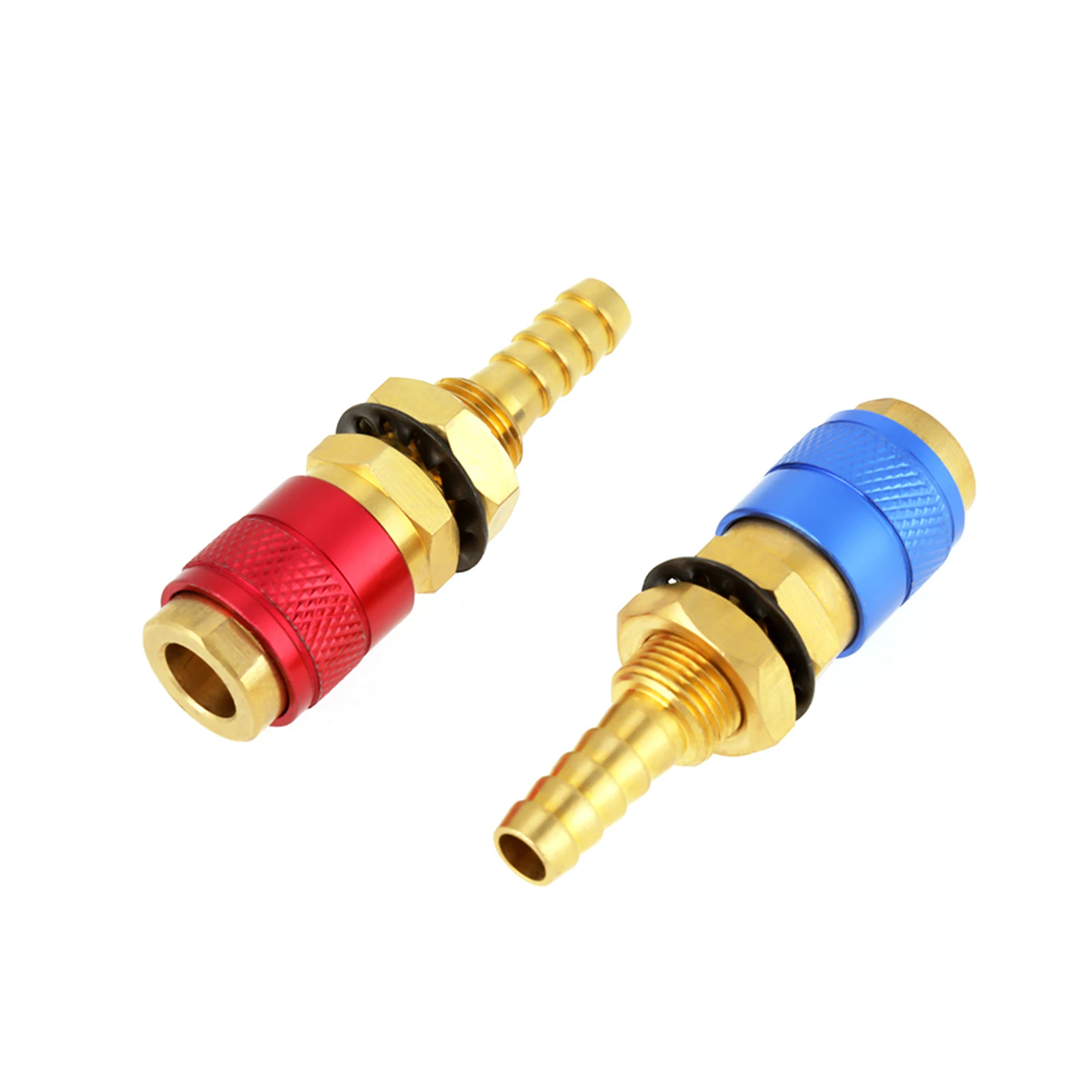 2Pcs 8mm Water Cooled & Gas Adapter Quick Connector Fitting For TIG Welding Torch Connector Fitting Quick Connector Set