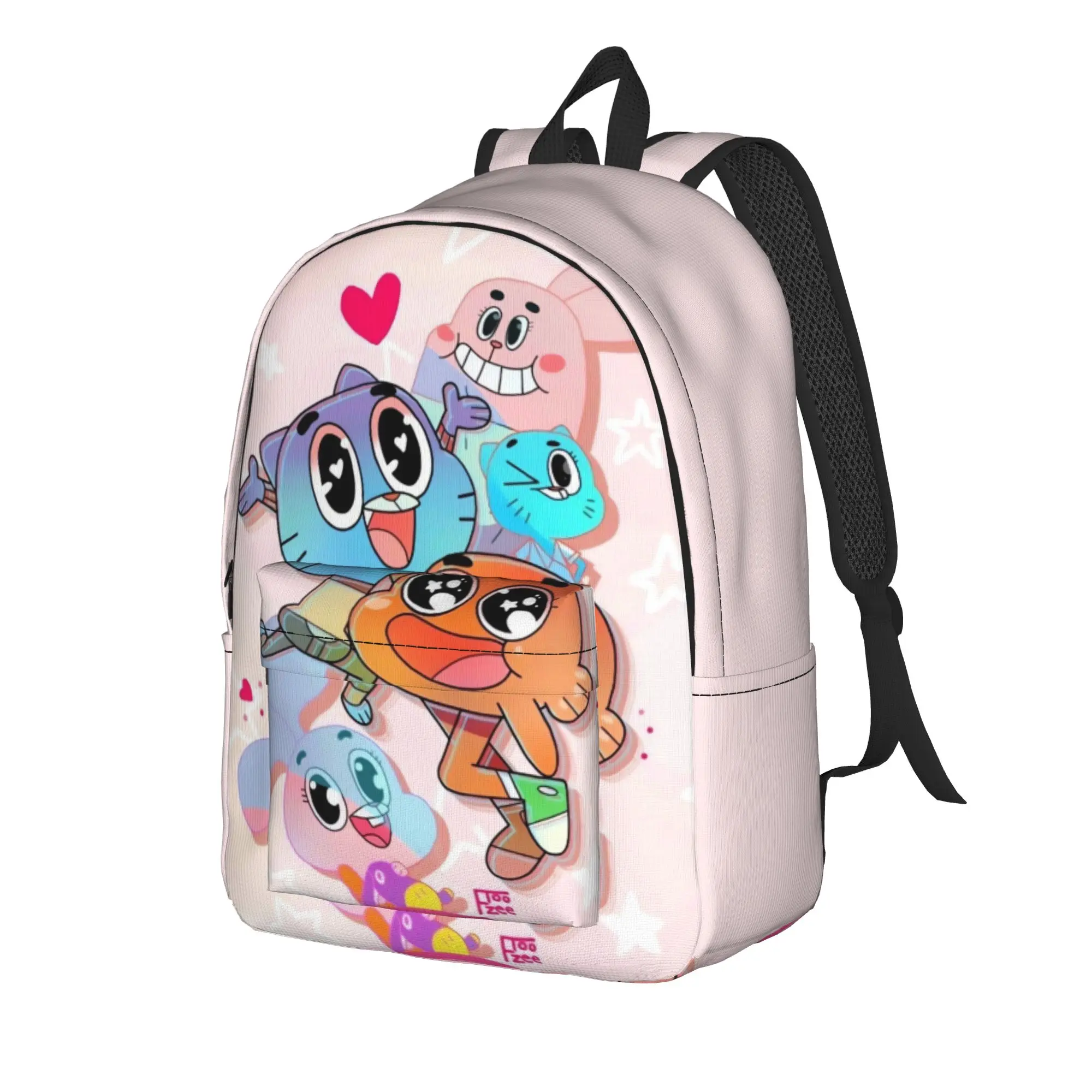 Gumball Gum Ball Watterson Amazing Cartoon Backpack Student Unisex  Durable Backpacks Polyester School Bags Travel Rucksack