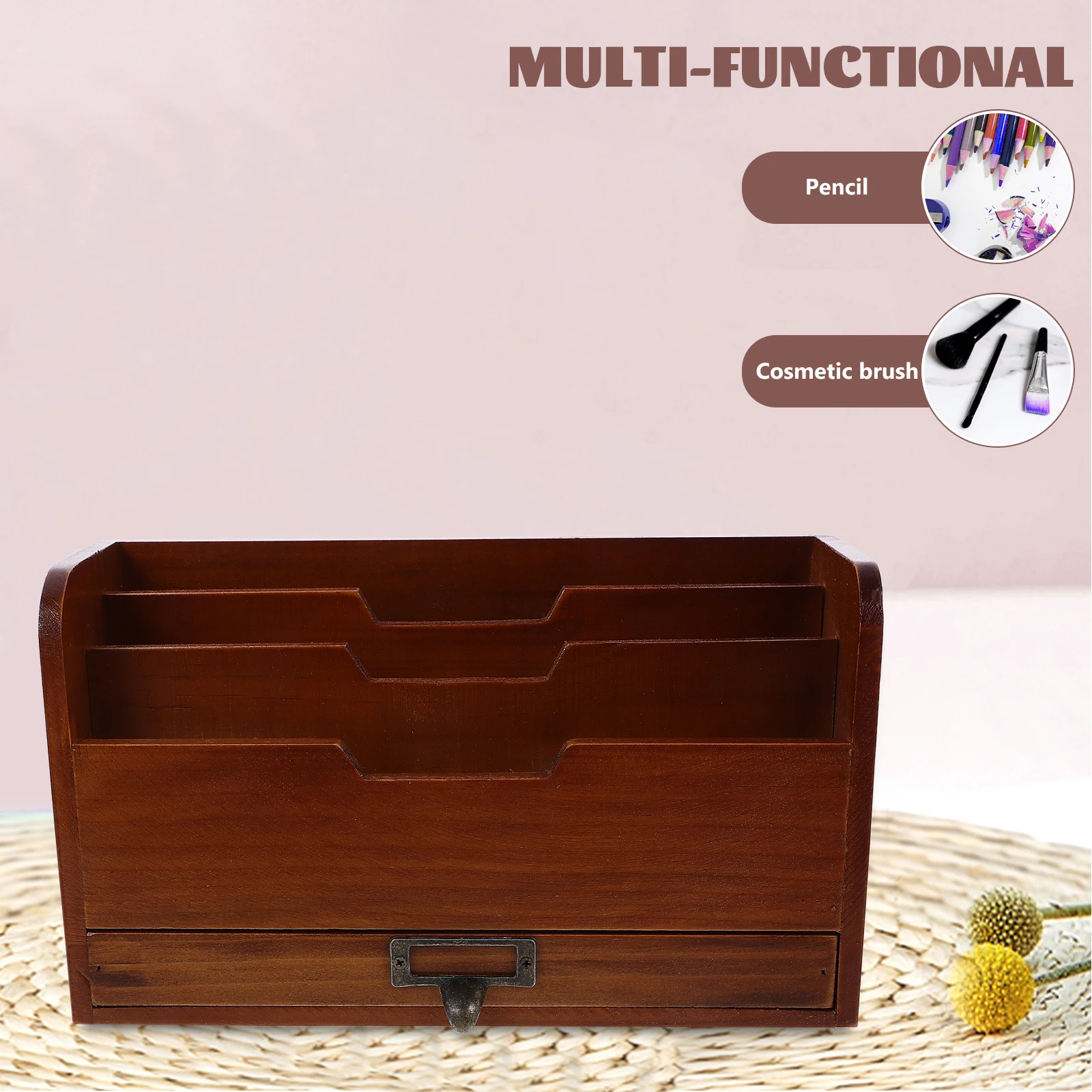 

Modern Desktop Organizer Storage Box For Pens Scissors Paperclips Makeup Stationery Controller Remote Pen Pencil Holder