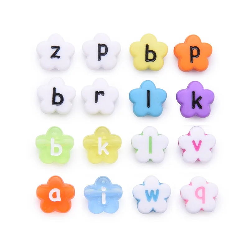 

Flower Cube Dice Square Shape Acrylic Spacer Beads For Jewelry Making DIY Handmade Charms Bracelet Necklace Earrings Accessories