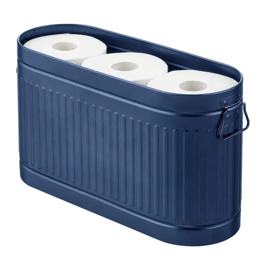 

Large Steel Free Standing Toilet Paper Organizer, 6Roll Tissue Storage Holder Container Bin for Bathroom Floor, Fits Under Sink,