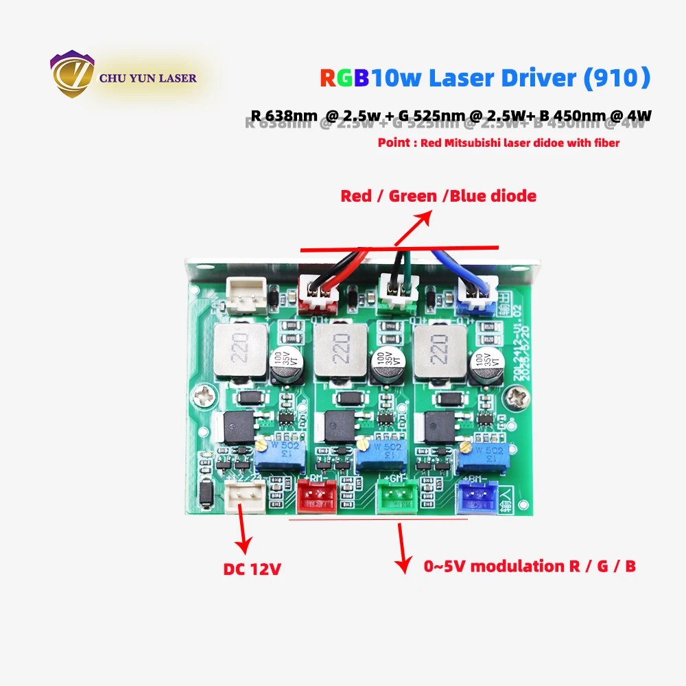 Módulo laser rgb10w com bom feixe para peças de luz laser TTL e lâmpada de show a laser ANALÓGICO