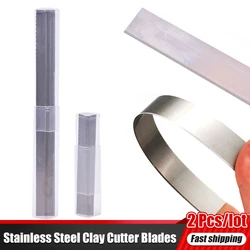 2Pcs Stainless Steel Clay Cutter Blades Blade Tissue Cutters Handicraft Lovers DIY Polymer Clay Cutting Tools