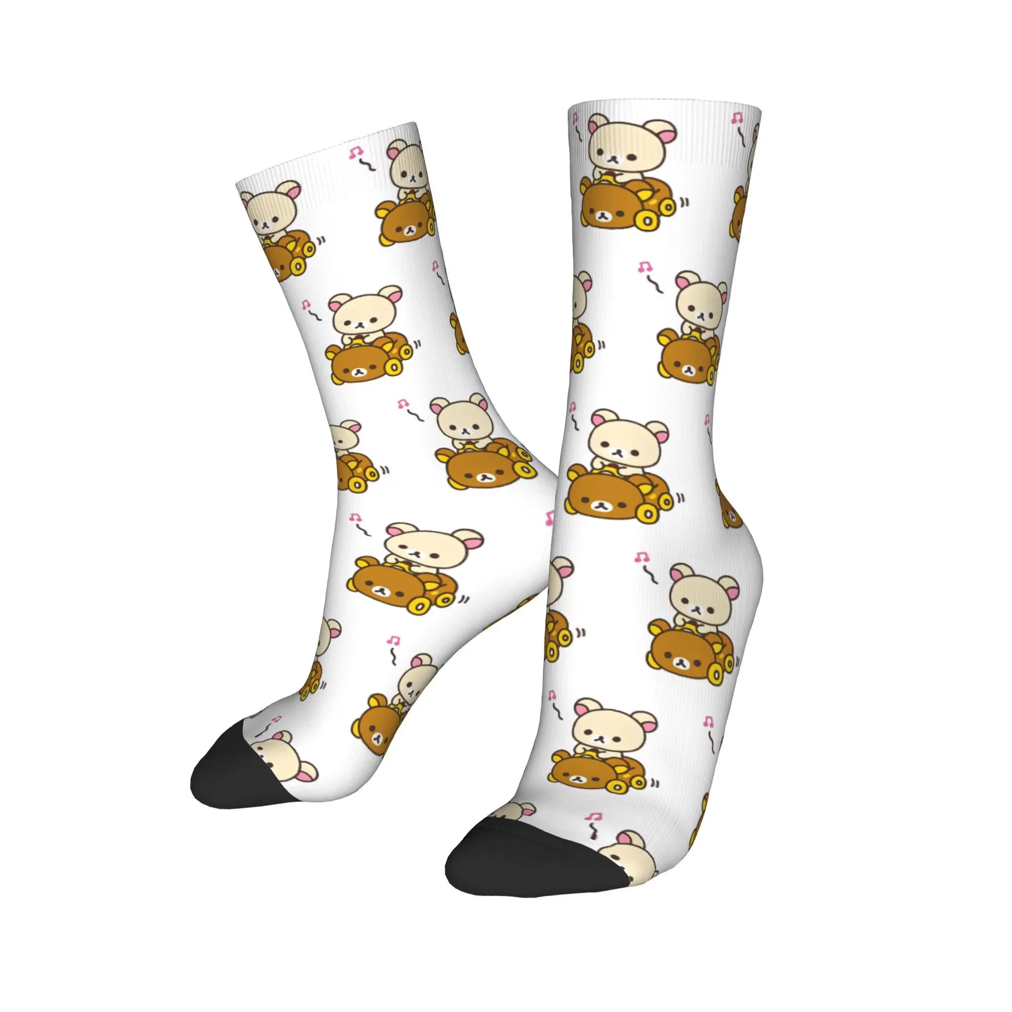 Unisex Korilakkuma Outfits Socks Car Drive Rilakuma Sweat Absorbing Socks Comfortable For Party Wear