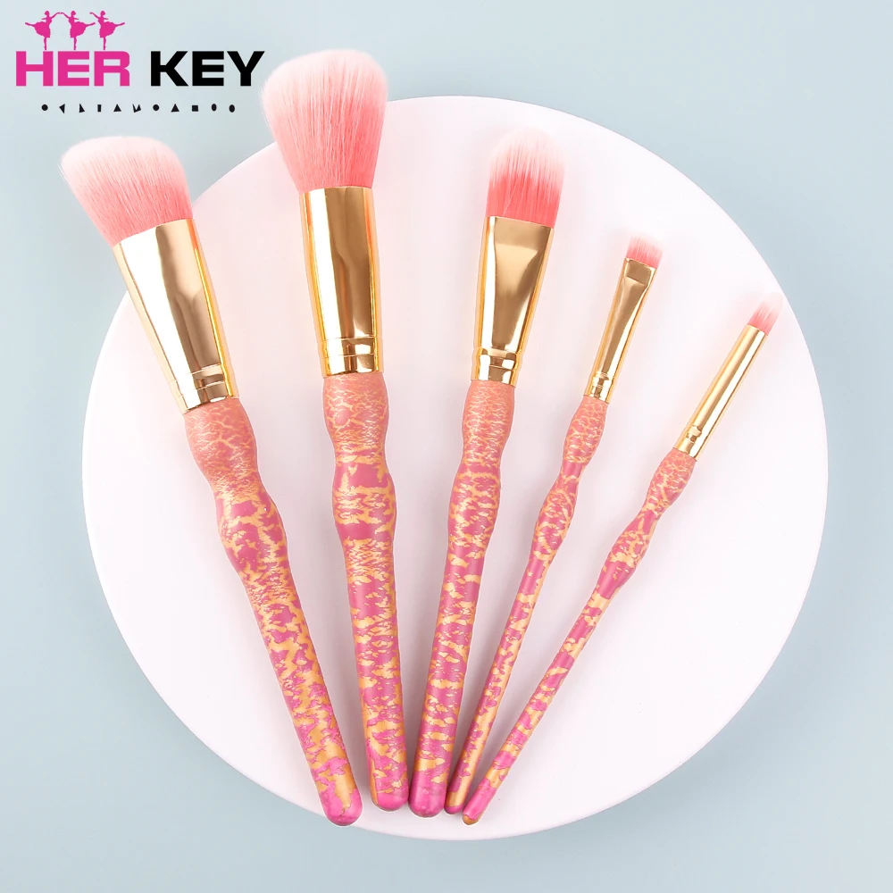 

Набор кистей для макияжа с искусственными волосами, 5 шт./компл.