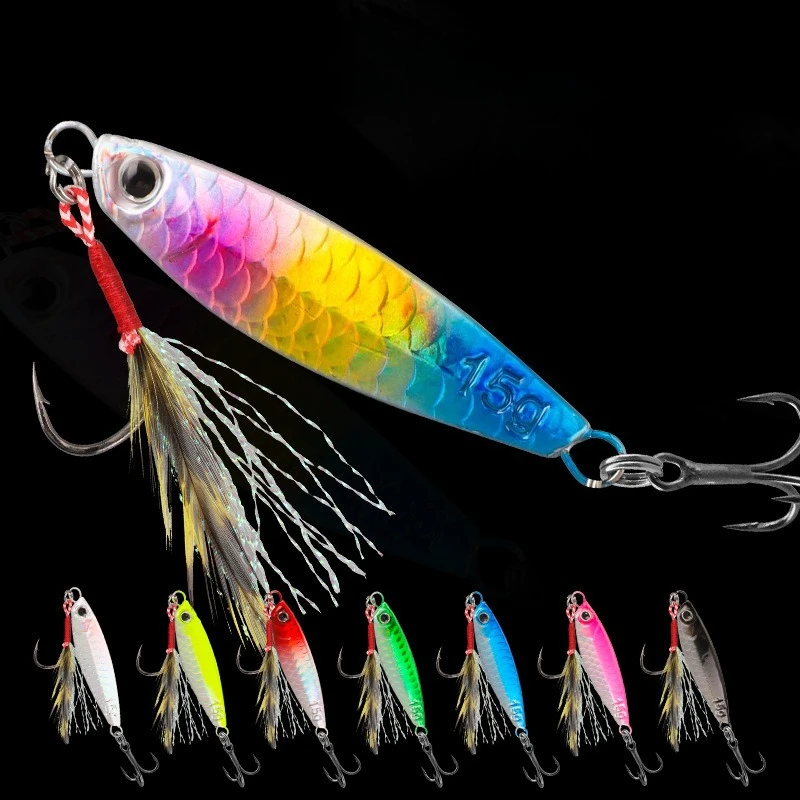 

5pcs 7g-30g Fishing Metal Lures Jig Jigs Long Casting Fishing Spoon Bait Sinking Lure Jigging Vibe Blade for Pike Bass