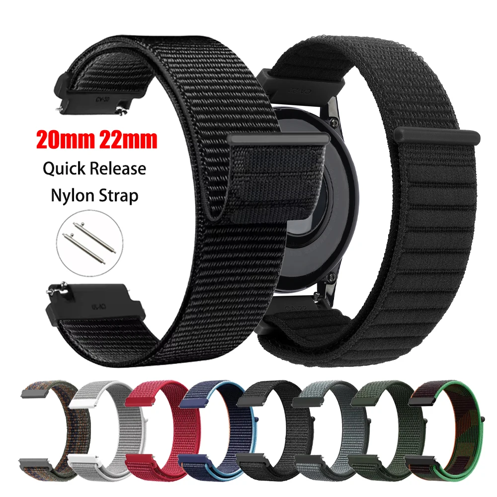 20 22mm Nylon-Geflechtarmband für Garmin Venu4 3 2 Armband für Garmin Forerunner 570 165 245 255 Vivoactive 6 5 4 Gewebtes Schlaufenband