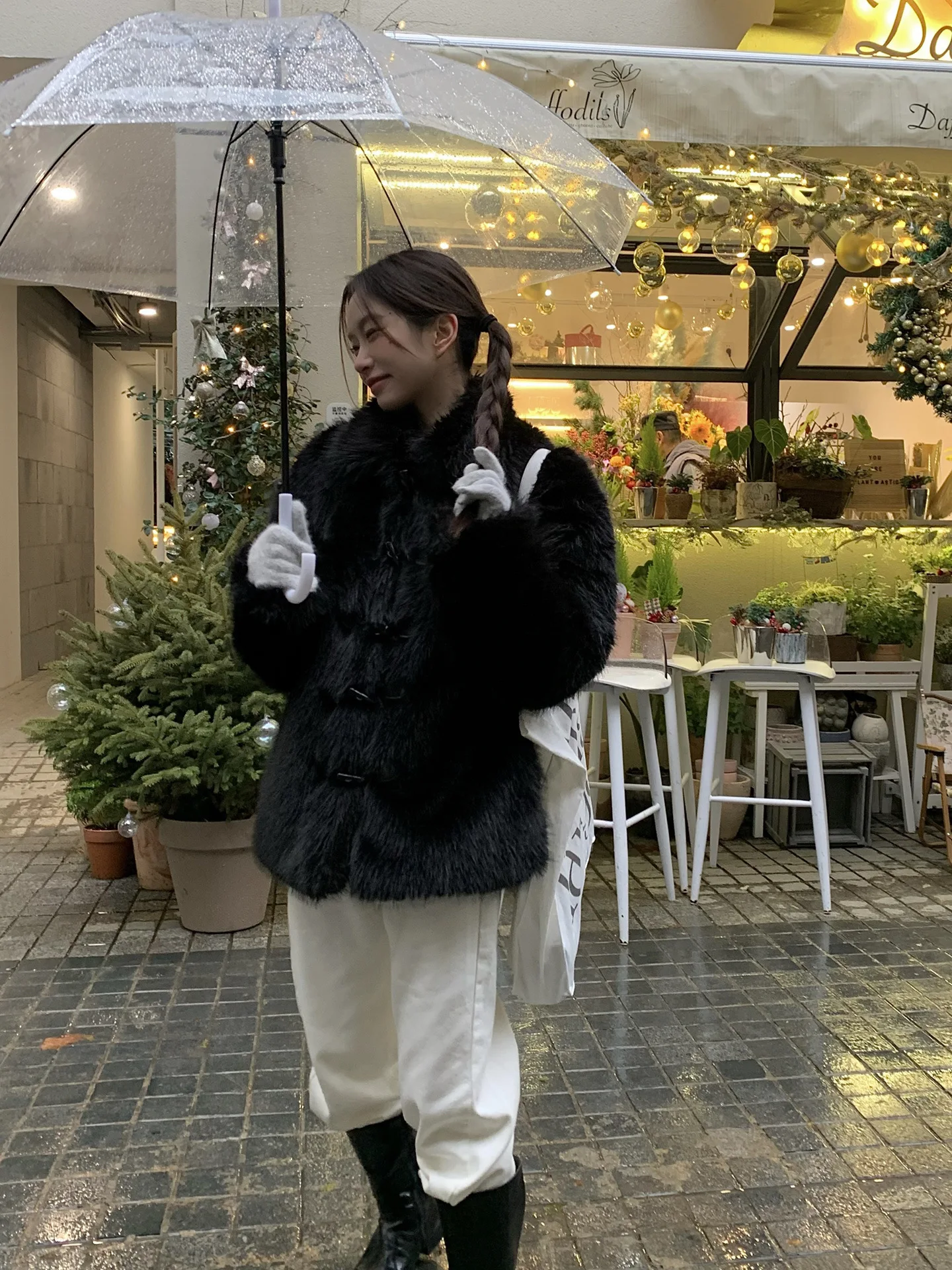 

Faux Fur Trim For Hood Coats Womens Winter Techwear Imitation Boutique Embroidered Streetwears Wrap Knitted Cocoon-Type Collar