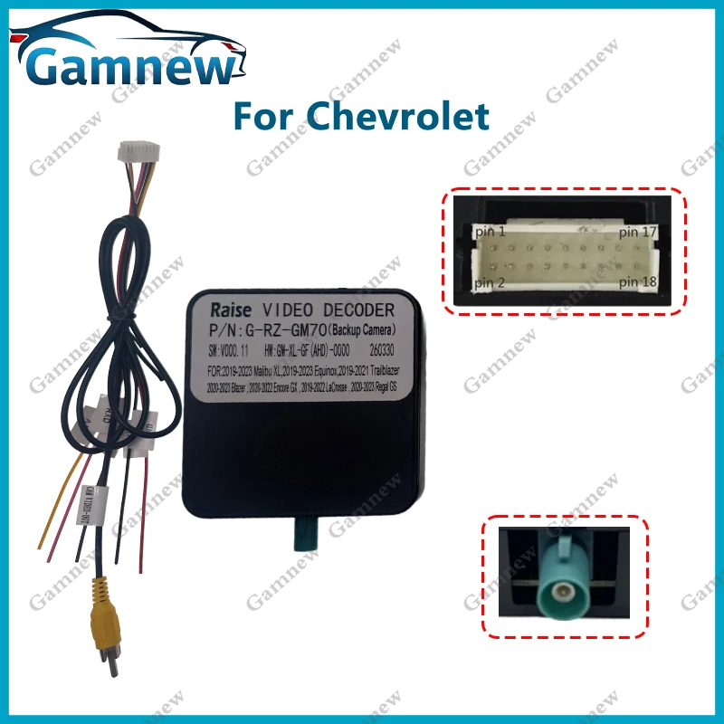 

Car Camera LVDS to CVBS AHD video decoder G-RZ-GM70 for Chevrolet Malibu XL Equinox Trailblazer Blazer,for Buick Encore GX