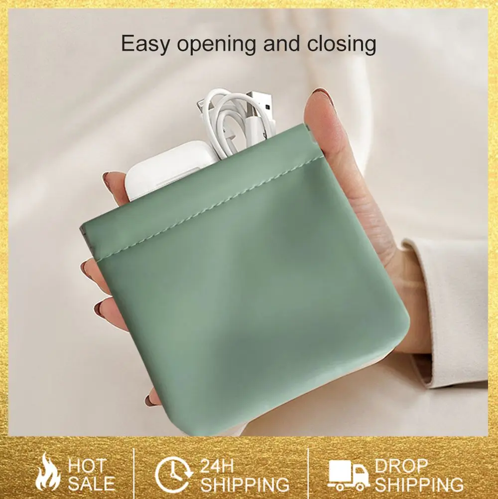 Mini Cosmetic Bag Easy Sealing Portable Jewelry Bags Velvet Inner Ring Earring Protection Bag Airpod Holder Gift Packaging