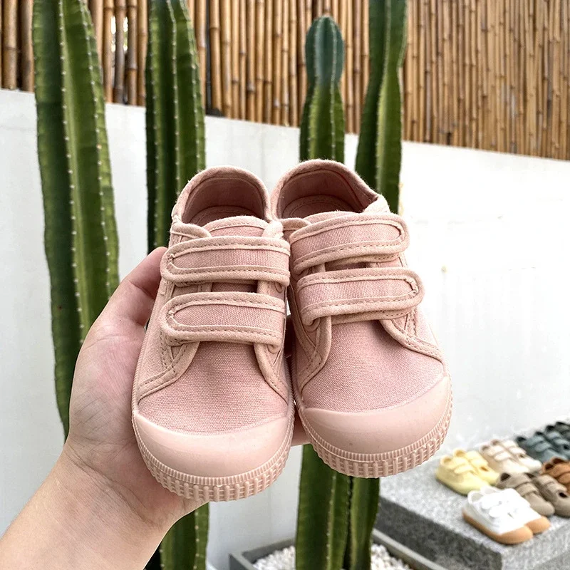 Zapatillas Unisex 2023 New All Match Girl Sports Shoes Kid Flat Bottom Kids Shoes Boy Casual Shoes Primary School Canvas Shoes